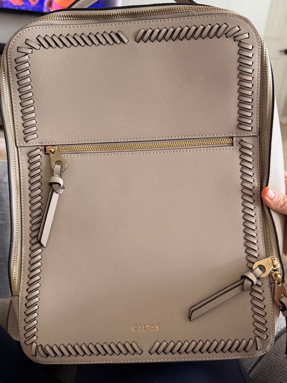 CALPAK KAYA 15in laptop backpack in stone